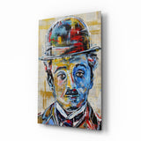 Arte de pared de vidrio de Charlie Chaplin