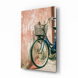 Bicycle Basket Glass Wall Art - 72x46 cm