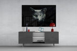 Cat Glass Wall Art.