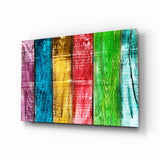 Colored Wood Glass Wall Art.