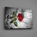 Red Rose Glass Wall Art.