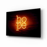 “Hope” Glass Wall Art - 72x46 cm