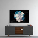 Blue Flower Glass Wall Art.