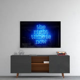 “The Right Time Is Now” Glass Wall Art.