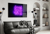“Feed Your Soul” Glass Wall Art.