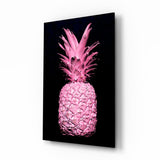 Tableau en verre Ananas rose - 72x46 cm