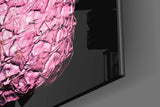 Pink Pineapple Glass Wall Art.
