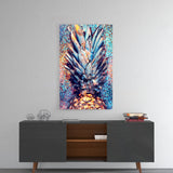 Colored Pineapple Glass Wall Art.