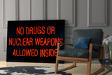 “No drugs” Glass Wall Art.