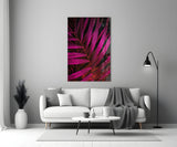 Purple Leaf Glass Wall Art.