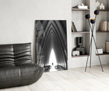 Gray City Landscape Glass Wall Art.