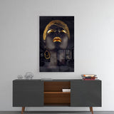 Gold Woman Glass Wall Art.