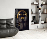 Gold Woman Glass Wall Art.