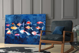 Illustration Fish Glass Wall Art.