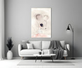 Cute Mouse Glass Wall Art.