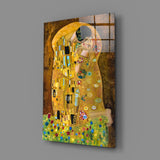 Gustav Klimt "The Kiss" Glass Wall Art.