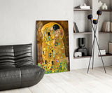 Gustav Klimt "The Kiss" Glass Wall Art.