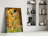 Gustav Klimt "The Kiss" Glass Wall Art.