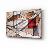 Glasbild Bedeutungsvolle Linien - 72x46 cm