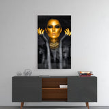 Gold Woman Glass Wall Art.