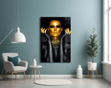 Gold Woman Glass Wall Art.