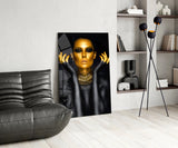 Gold Woman Glass Wall Art.