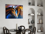 Horses Glass Wall Art.