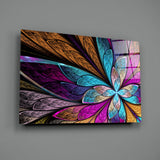 Colorful Flower Glass Wall Art.