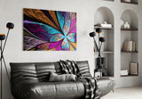 Colorful Flower Glass Wall Art.