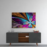 Colorful Flower Glass Wall Art.