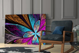 Colorful Flower Glass Wall Art.