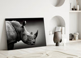 Rhino Glass Wall Art.