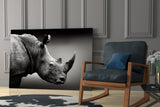Rhino Glass Wall Art.