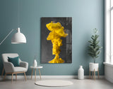 Yellow Smoke Glass Wall Art.