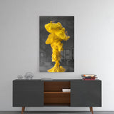 Yellow Smoke Glass Wall Art.