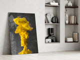 Yellow Smoke Glass Wall Art.