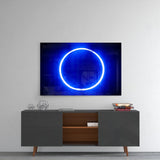 Blue Ring Glass Wall Art.