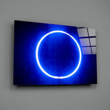 Blue Ring Glass Wall Art.