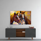 Horses Glass Wall Art.