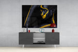 Gold Woman Glass Wall Art.