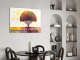 Colorful Tree Glass Wall Art.