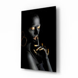Silent Woman Glass Wall Art - 72x46 cm