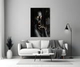 Silent Woman Glass Wall Art.