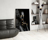 Silent Woman Glass Wall Art.