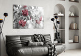 Pink Roses Glass Wall Art.
