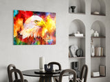 Colorful Eagle Glass Wall Art.