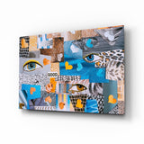 Glasbild Abstrakte Verwirrung - 72x46 cm
