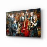 Glasbild Musikgruppe - 72x46 cm