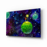 Der Kleine Wanderer Glasbild - 72x46 cm