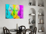 Colorful Statues Glass Wall Art